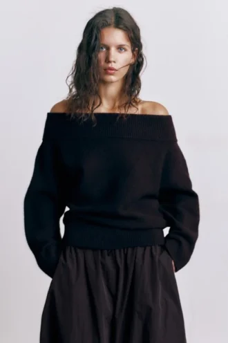 Maglione Bardot in morbida maglia