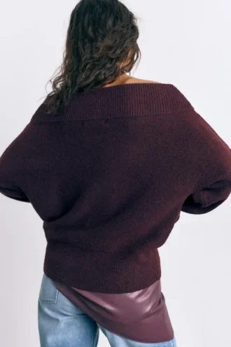 Maglione Bardot in morbida maglia