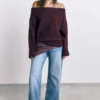 Maglione Bardot in morbida maglia