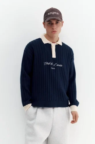 Maglione con collo a polo