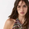Pantaloncini a righe con scollo all’americana Pantaloncini a righe con scollo all’americana