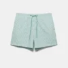 Pantaloncini da bagno a righe in seersucker