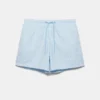 Pantaloncini da bagno a righe in seersucker