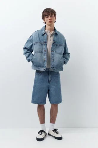 Pantaloncini in denim dal taglio ampio
