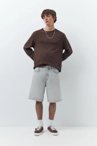 Pantaloncini in denim dal taglio ampio