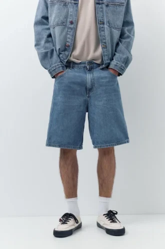 Pantaloncini in denim dal taglio ampio
