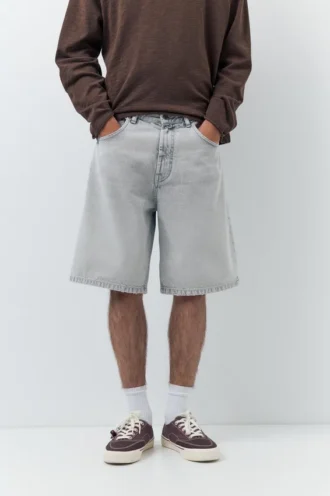 Pantaloncini in denim dal taglio ampio