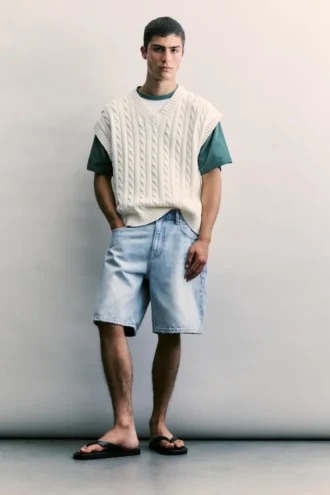 Pantaloncini in denim dal taglio standard