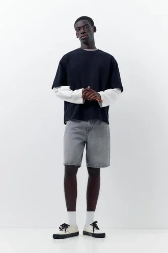 Pantaloncini in denim dal taglio standard