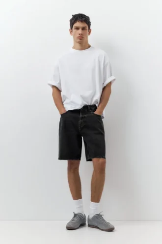 Pantaloncini in denim dal taglio standard