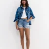 Pantaloncini in denim strappato Pantaloncini in denim strappato