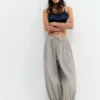 Pantaloni a cavallo basso a quadri Pantaloni a cavallo basso a quadri