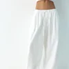 Pantaloni a cavallo basso con elastico in vita Pantaloni a cavallo basso con elastico in vita