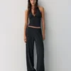 Pantaloni a gamba dritta in crêpe Pantaloni a gamba dritta in crêpe
