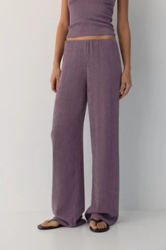 Pantaloni a gamba dritta in crêpe