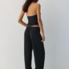 Pantaloni a gamba dritta in crêpe Pantaloni a gamba dritta in crêpe