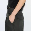 Pantaloni a gamba larga con doppia pince Pantaloni a gamba larga con doppia pince