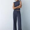 Pantaloni a gamba larga in crêpe Pantaloni a gamba larga in crêpe