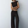 Pantaloni a gamba larga in crêpe Pantaloni a gamba larga in crêpe