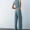 Pantaloni a gamba larga in crêpe Pantaloni a gamba larga in crêpe