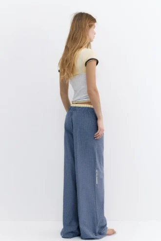 Pantaloni a quadri in stile pigiama con pinces