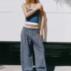 Pantaloni a quadri in stile pigiama con pinces Pantaloni a quadri in stile pigiama con pinces
