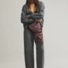 Pantaloni a zampa in maglia Pantaloni a zampa in maglia