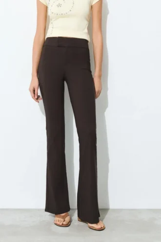 Pantaloni bootcut a vita media