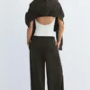 Pantaloni da tuta a gamba larga con orlo regolabile Pantaloni da tuta a gamba larga con orlo regolabile