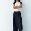 Pantaloni eleganti con vita incrociata Pantaloni eleganti con vita incrociata