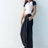 Pantaloni eleganti con vita incrociata Pantaloni eleganti con vita incrociata