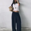 Pantaloni eleganti con vita incrociata Pantaloni eleganti con vita incrociata