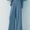 Pantaloni fluidi effetto garza Pantaloni fluidi effetto garza