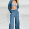 Pantaloni fluidi effetto garza Pantaloni fluidi effetto garza