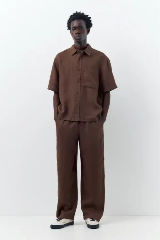 Pantaloni jogger 100% lino