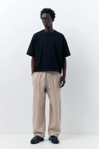 Pantaloni jogger 100% lino
