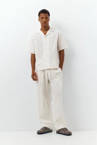 Pantaloni jogger in misto lino