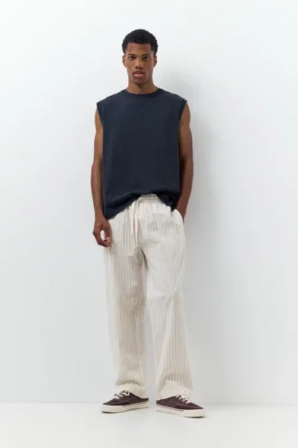 Pantaloni jogger in misto lino
