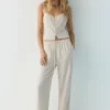 Pantaloni jogger in misto lino Pantaloni jogger in misto lino