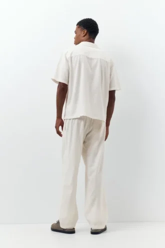 Pantaloni jogger in misto lino