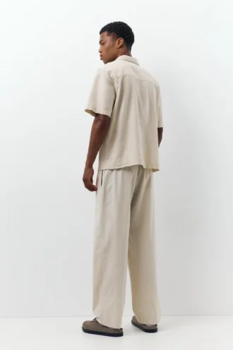 Pantaloni jogger in misto lino