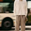 Pantaloni jogger in misto lino Pantaloni jogger in misto lino