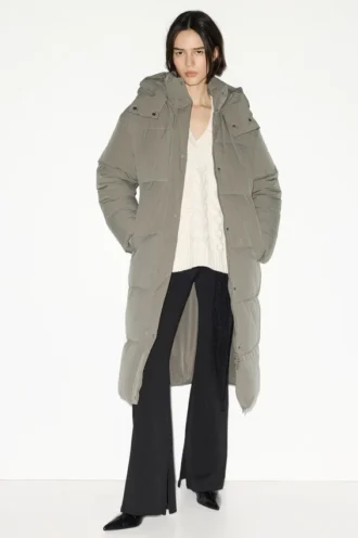 Piumino idrorepellente da indossare come cappotto