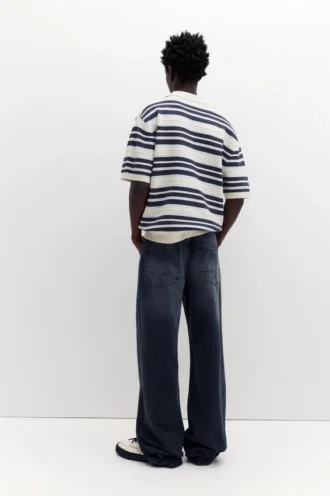 Polo a righe in maglia STWD