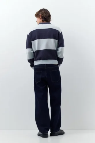Polo in maglia a pannelli