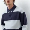 Polo in maglia a pannelli Polo in maglia a pannelli