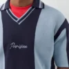 Polo in maglia a righe ricamata Polo in maglia a righe ricamata