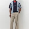 Polo in maglia a righe ricamata Polo in maglia a righe ricamata