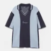 Polo in maglia a righe ricamata Polo in maglia a righe ricamata