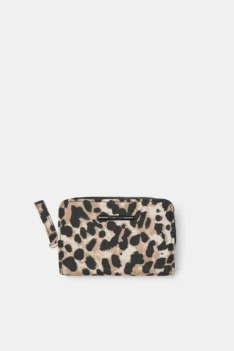 Portafoglio con stampa leopardata